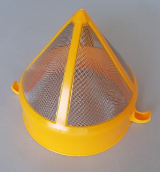 Honigsieb aus Kunststoff und Edelstahl in konischer Form